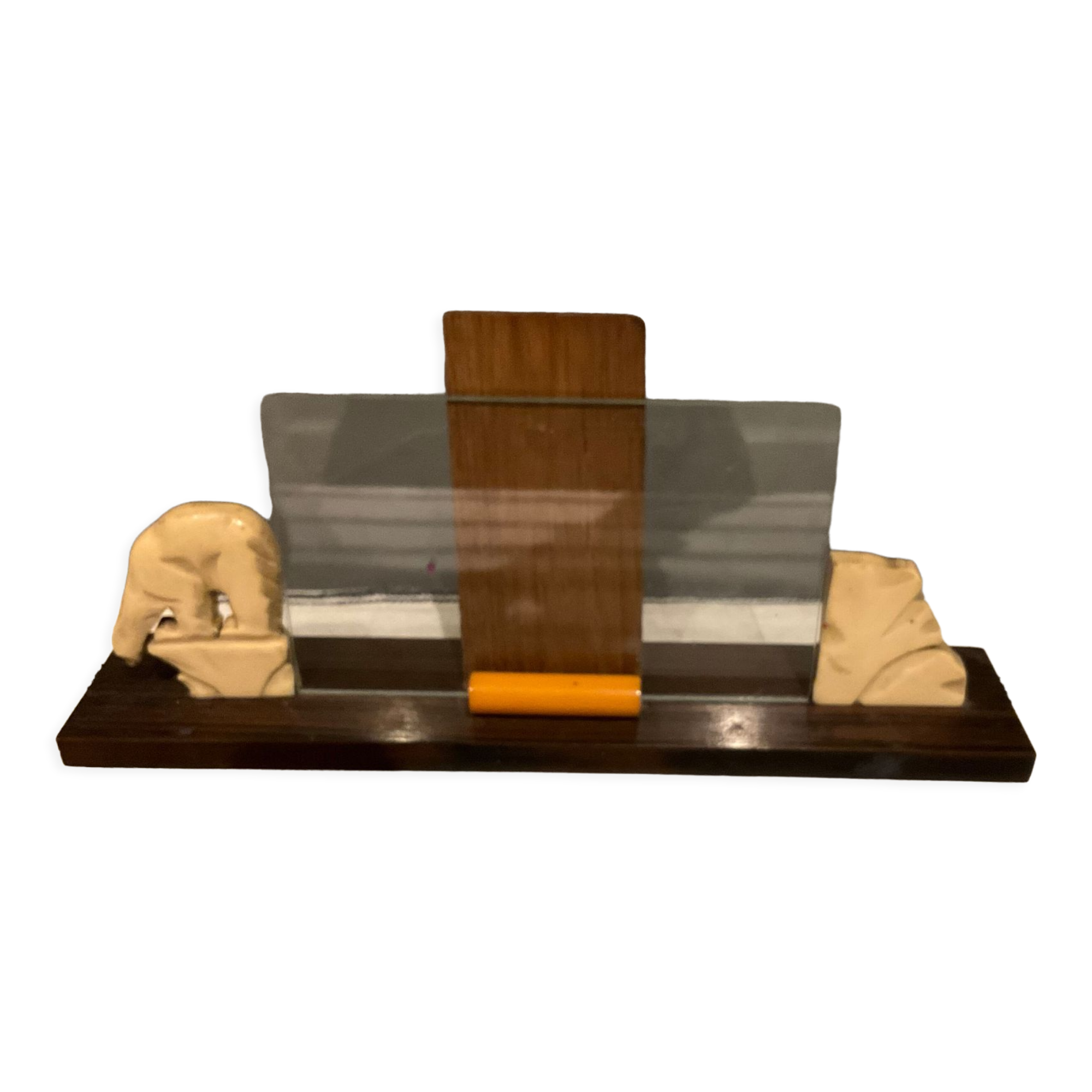 Bear and wood photo frame