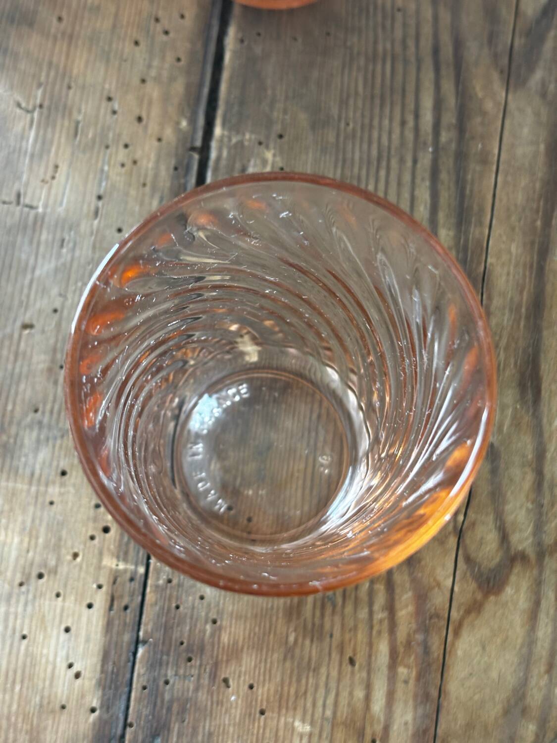 Vintage set of 4 Rosaline water glasses.