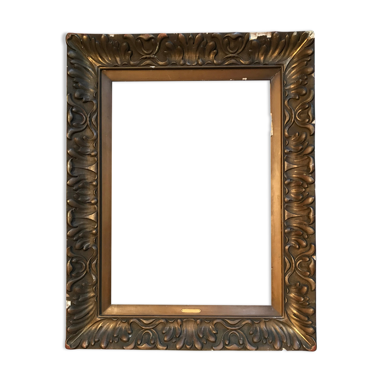 Wooden frame and stucco moldings