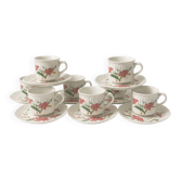 Service à café vintage Pontesa en porcelaine - Espagne - Années 1970