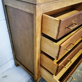 Vintage compass feet chest of drawers