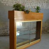 illuminated planter display case from the 1950s