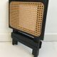 Tabouret en cannage pliant noir