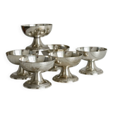 Set of 6 vintage metal dessert bowls