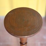 vintage wooden pedestal, Art Deco pedestal, column wood