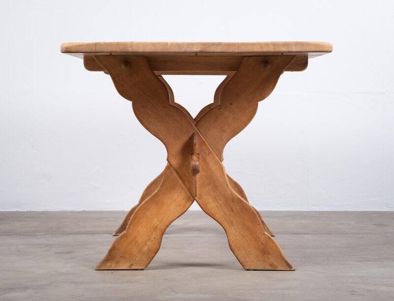 Vintage Oak Dining Table by Henning Kjærnulf, Denmark, 1960s