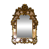 Grand miroir à parcloses style Louis XVI en parfait état.