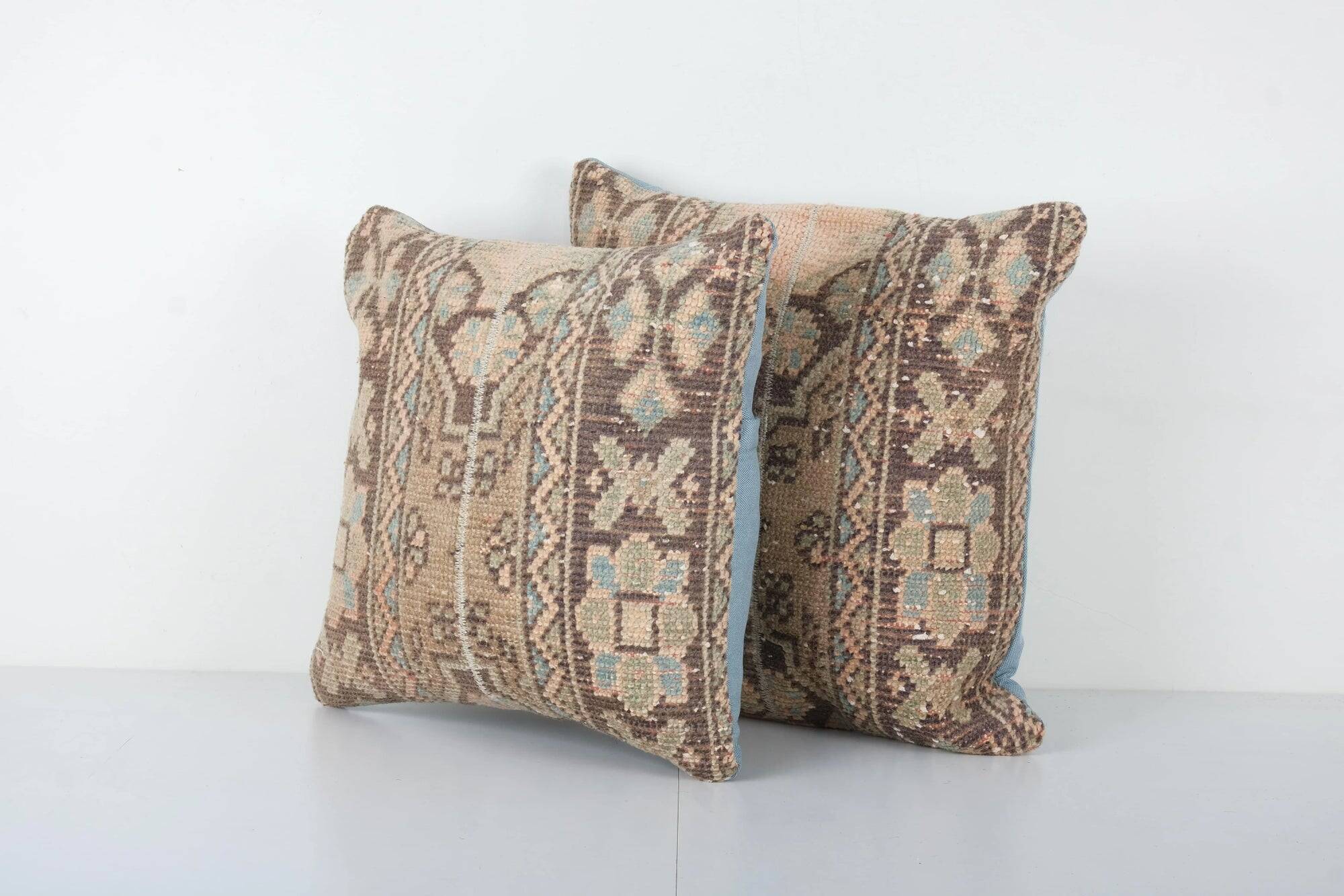 Set of 2 vintage Turkish cushion covers 46x46 cm