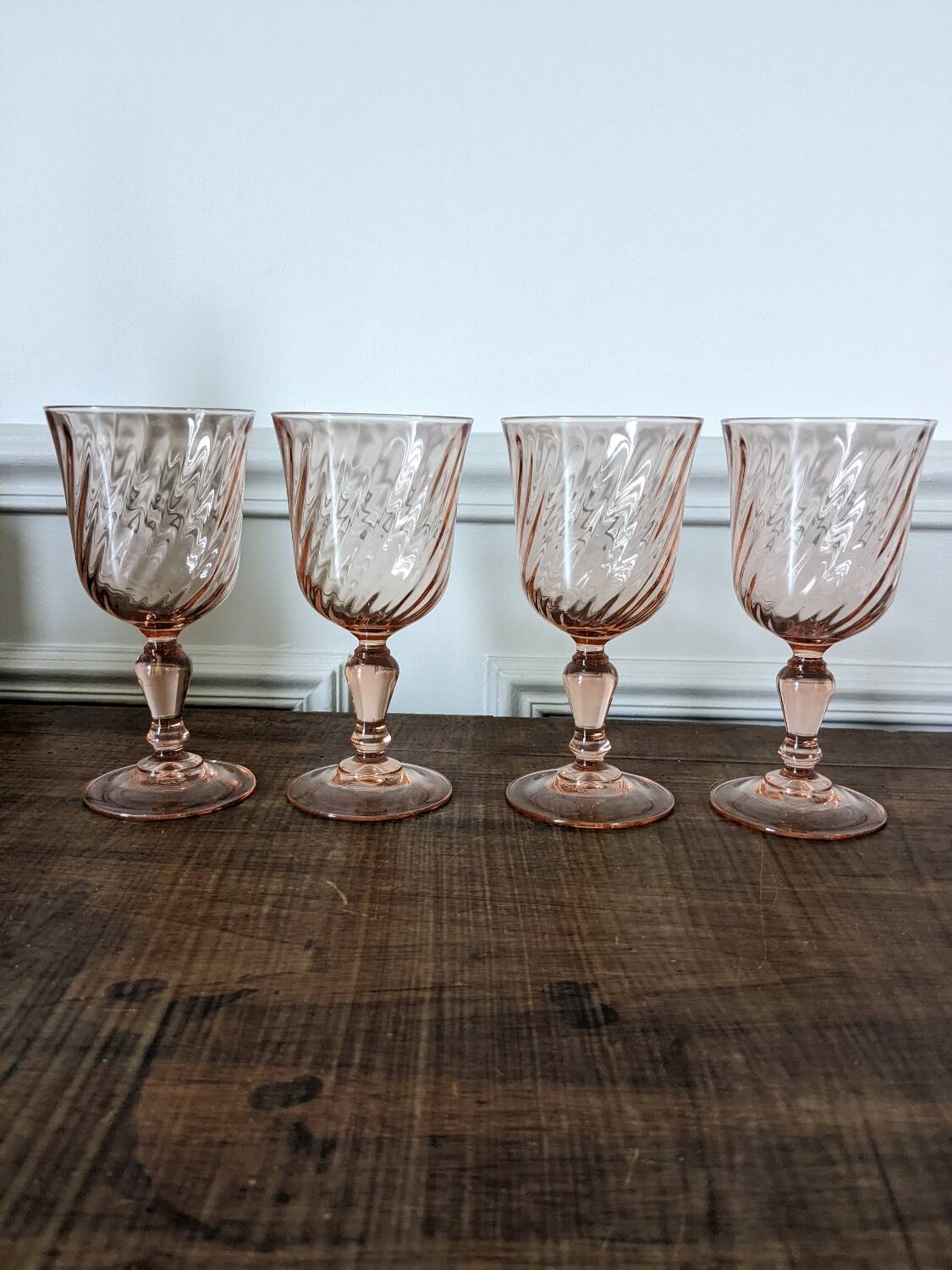 4 large Rosaline glasses