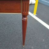 Old style flat desk louis xvi leather tray with 2 pulls