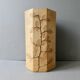 Octagonal vase by Raymonde Leduc, herbarium decoration, circa 1970