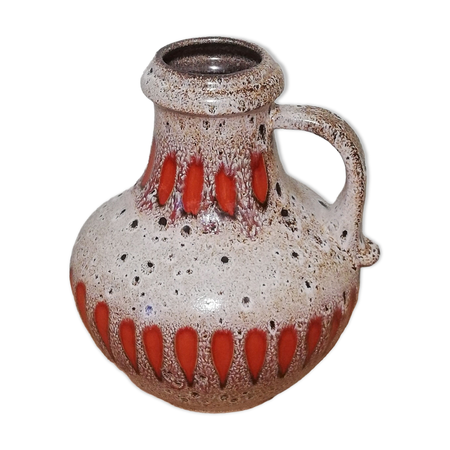 Vase west germany Scheurich Keramik fat lava