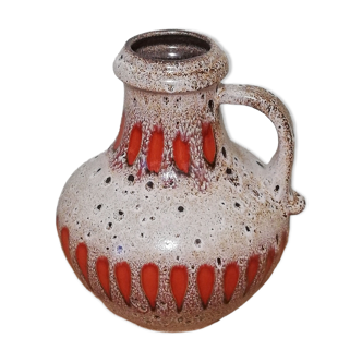 Vase west germany Scheurich Keramik fat lava