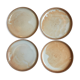 Set of 4 flat sandstone plates
