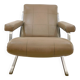 Vintage Metal and Skai Armchair, 1970s