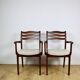 Office chairs vintage beige boucle - set of 3