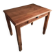Vintage French walnut writing desk, 1950s Art Deco style, table with drawer, compact desk or side table