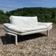 Danish Komfort white leather sofa