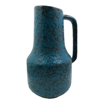 Spotted blue ceramic jar
