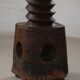 19th-century sculptural French wine press in solid wood / pedestal