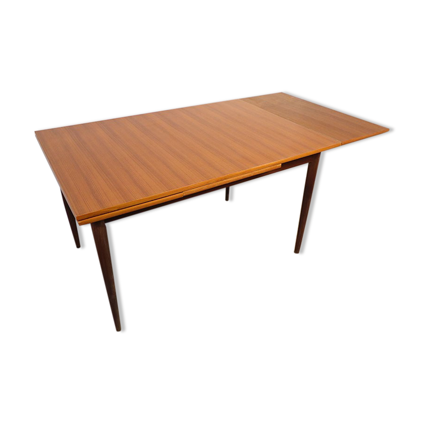 Extendable Scandinavian teak meal table around 1960
