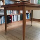 Teak dining table with compass feet, 4-6 people