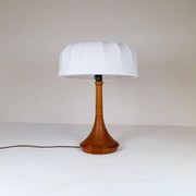 Lampe de table midcentury en teck massif Lisbeth Brams Danemark 1960s
