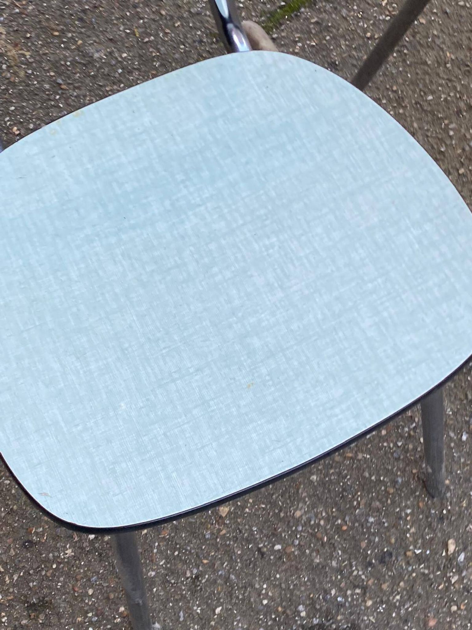 2 chaises formica Roc La Samaritaine bleues années 80