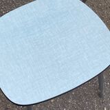 2 blue 1980s Roc La Samaritaine Formica chairs