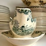 Saucière Salins en terre de fer, service "Delft"