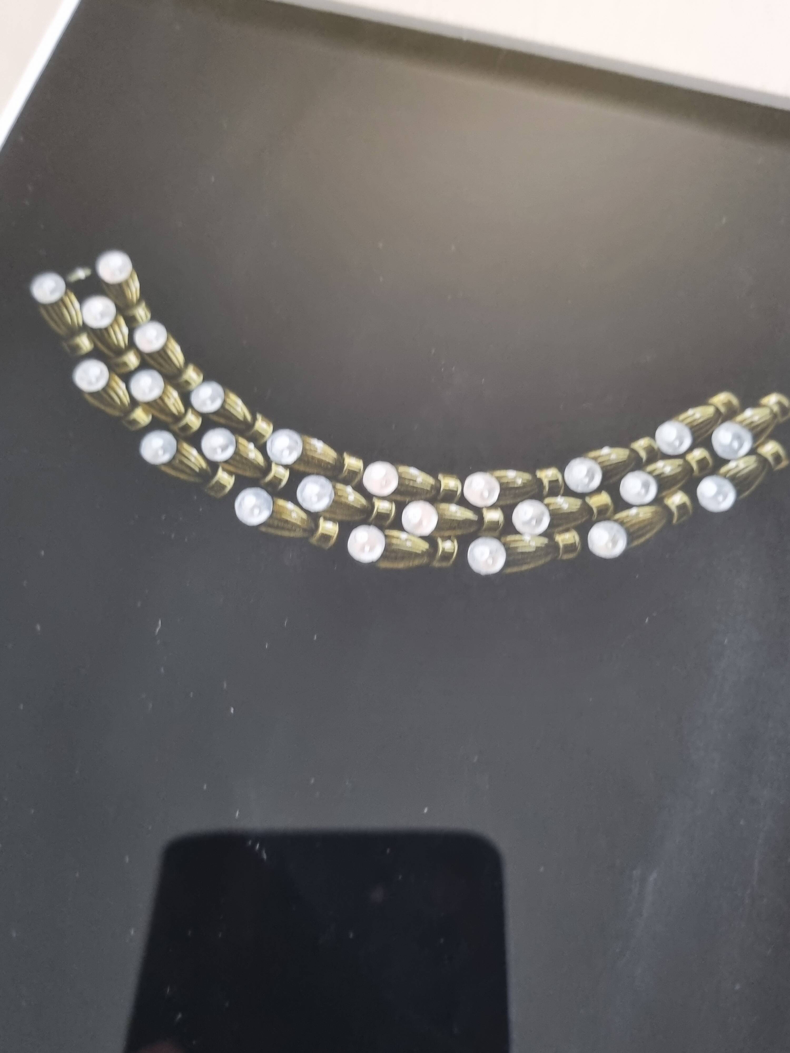 Original 1930s Gouache – Prototype of a Pearl Necklace by a New York Jeweler