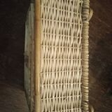 Rattan wall shelf