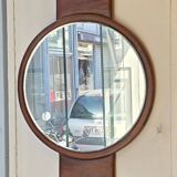 Leather Mirror, attributed to Uno & Östen Kristiansson, Luxus Vittsjö, circa 1970