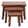 Set of three brutalist oak side tables 1970's