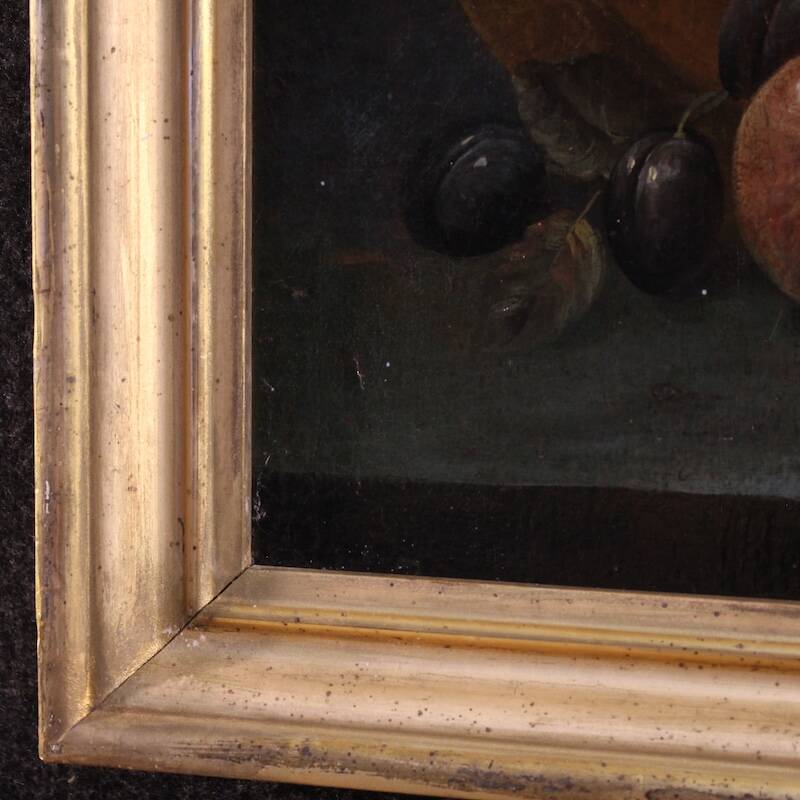 Antique Italian still life painting from the 18th century