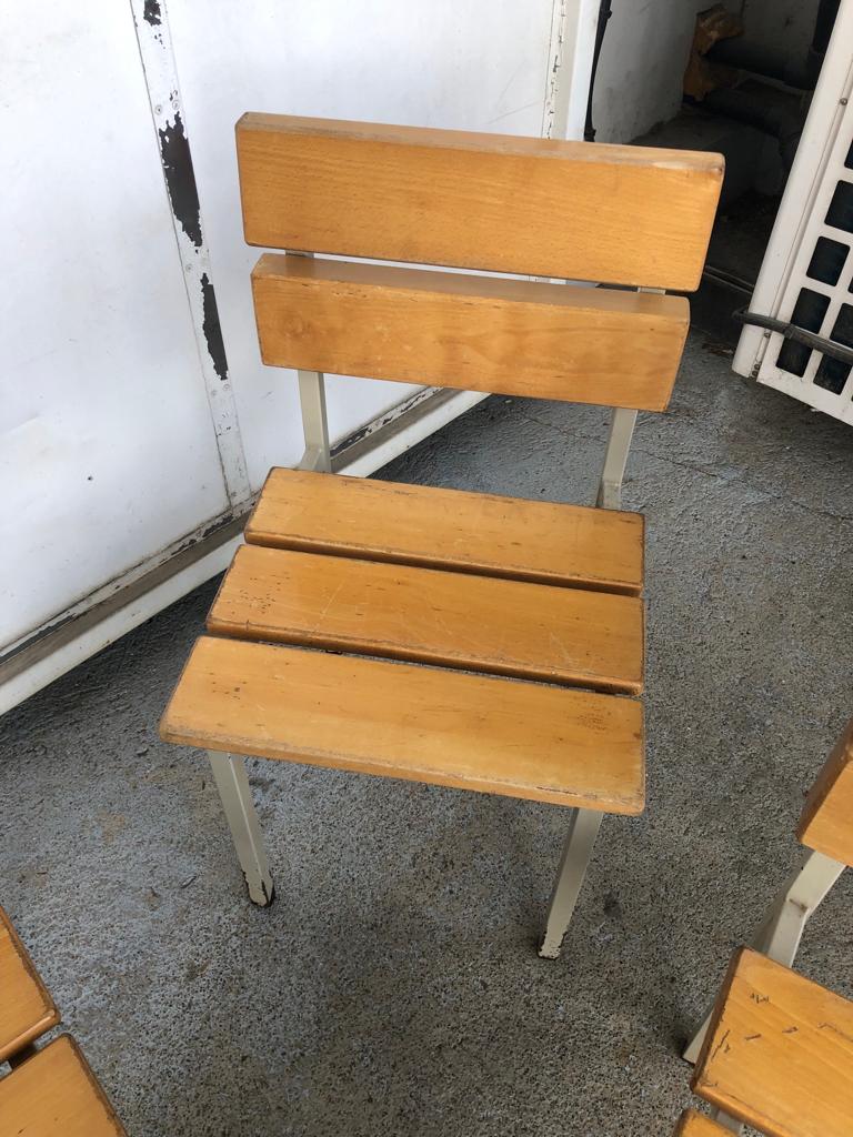 Wooden and iron chair suites from the 70's