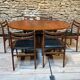 Teak table, vintage Scandinavian style from the 1960s, with hidden extension