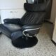 Stressless chair ekorness jazz grained leather and his foot rests