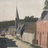 Landscape painting, village view, Gaillefontaine 1910