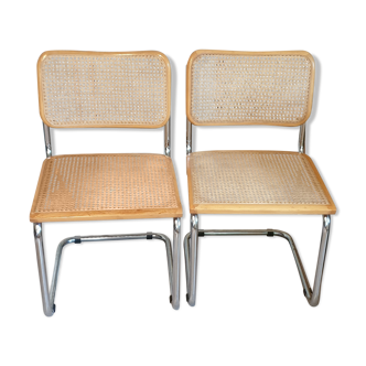 Pair of chairs by Marcel Breuer, made in italy