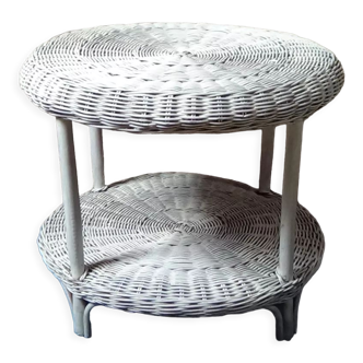 Rattan and bamboo coffee table