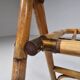 Set of 4 Dal Vera bamboo folding chairs, brass details, Italy, 1960s.