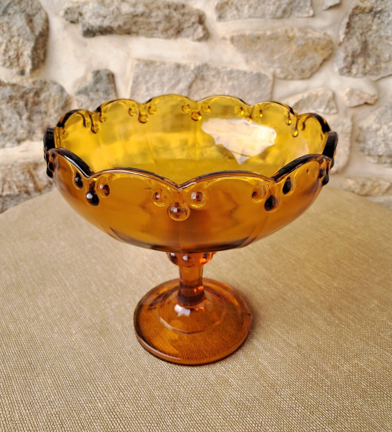 Amber glass cup