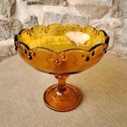 Amber glass cup