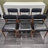 Set of 6 Scandinavian chairs by Zetel Behaagt, 1970s