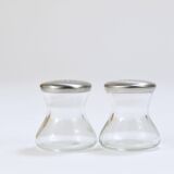 Wilhelm Wagenfeld Mid-Century Max & Moritz Salt Pepper Shakers, WMF, 1950s