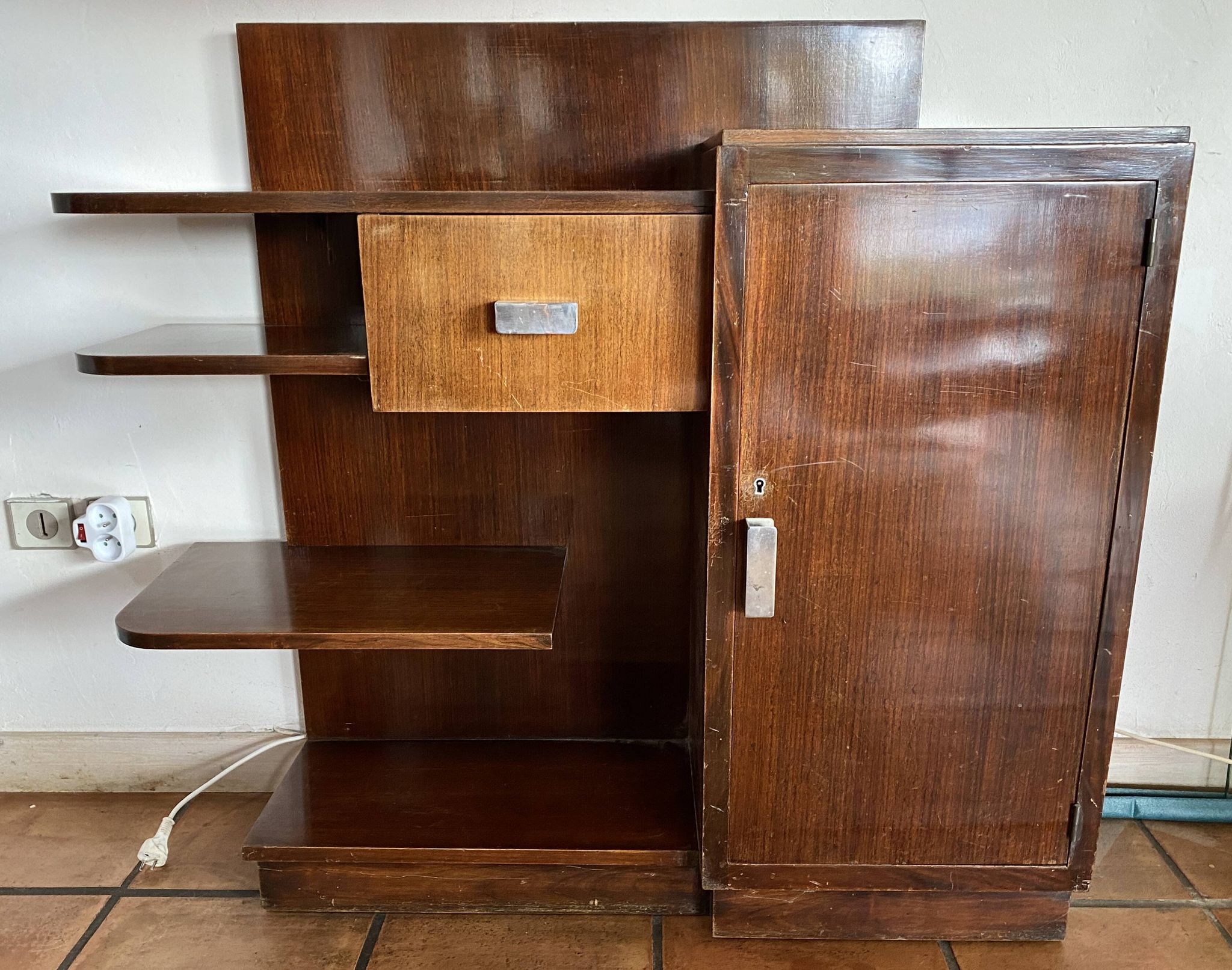 Petit meuble art deco acajou