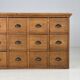 Pharmacy cabinet chest of drawers large oak antiques