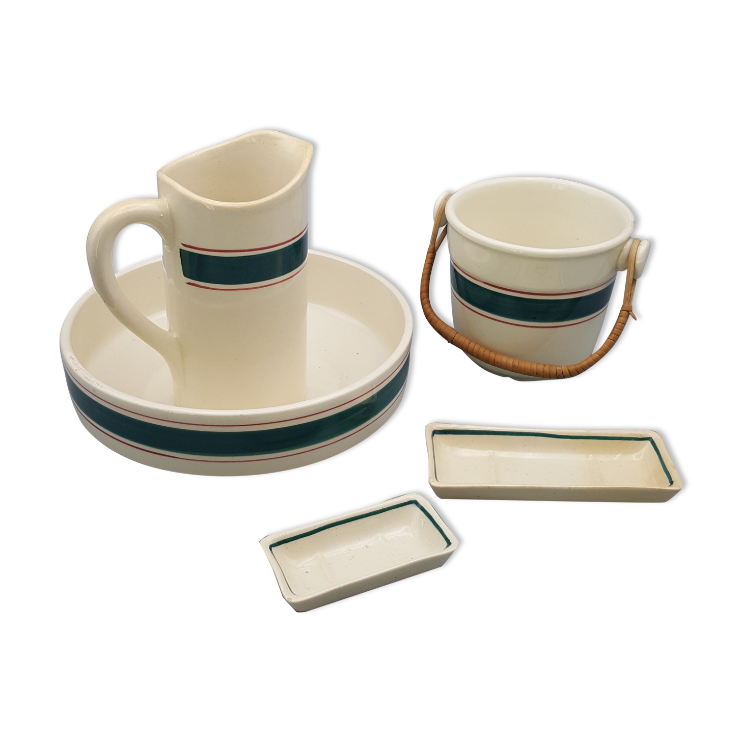Old bathroom kit miniature ceramic toy k and g lunéville