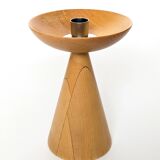 Vintage IKEA turned wooden candle holders | Pair